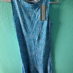 Tommy Bahama Blue Patterned Dress